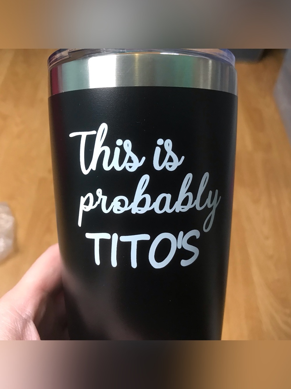 🥤✨ Tito’s Black Insulated Stainless Steel Tumbler Gift Set ✨🥤
